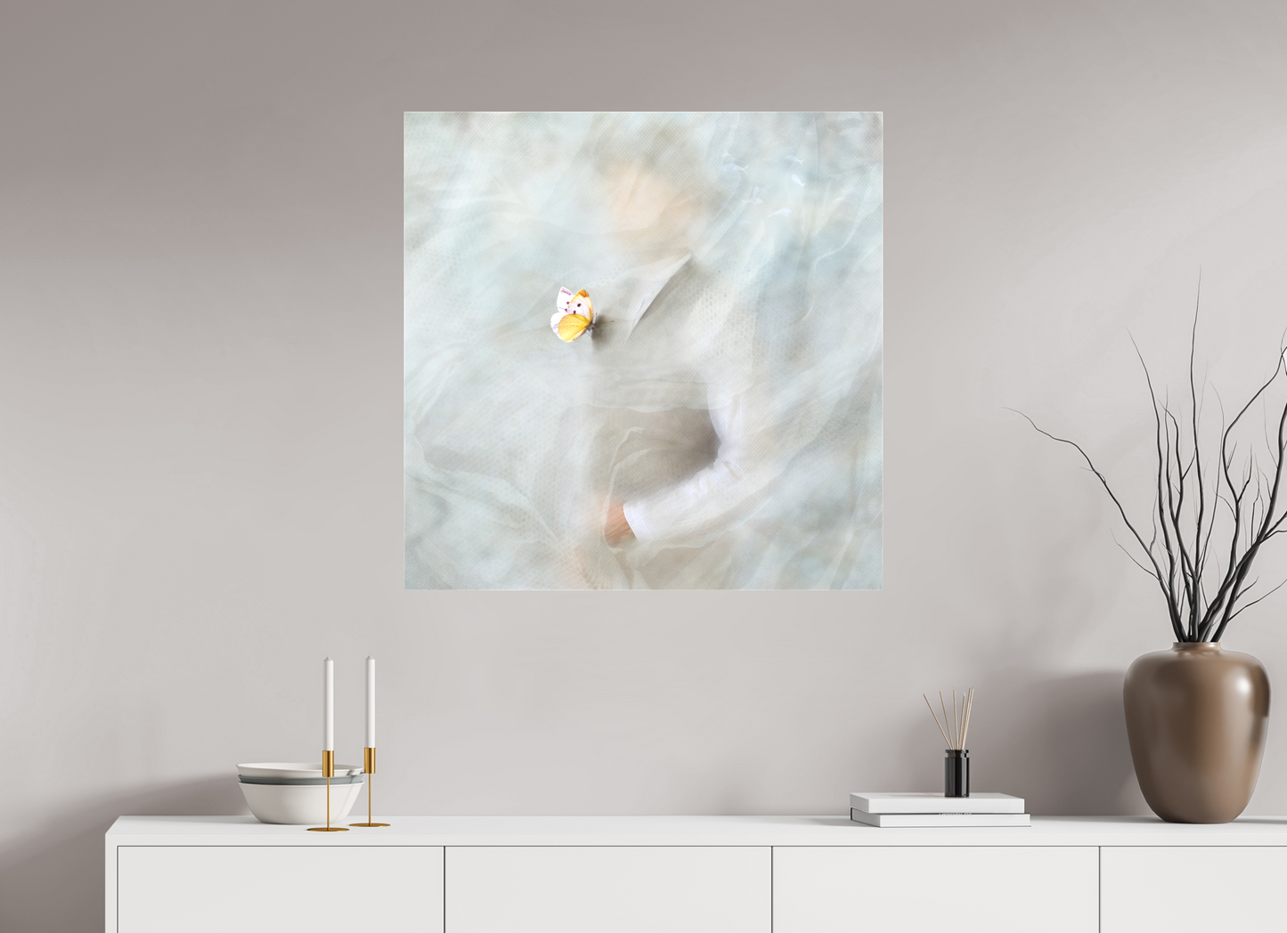 80 x 80 cm, Textil auf Keilrahmen Revelation