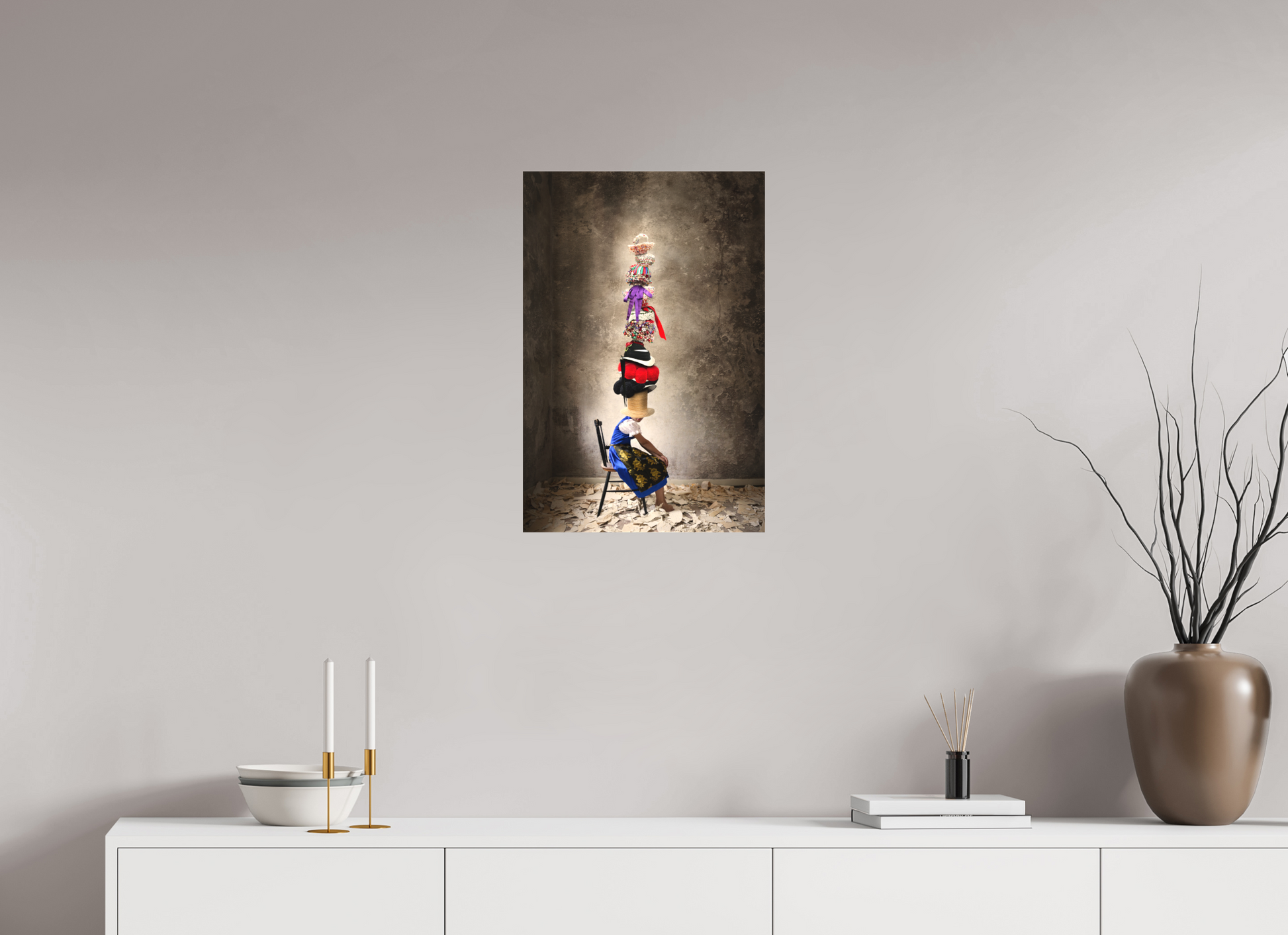 40 x 60 cm, Textil auf Keilrahmen Expectations